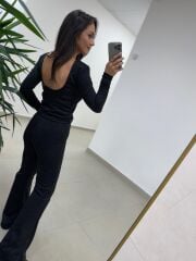 Bb 30585 Siyah Kaşkorse Simli Triko Takım