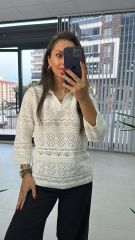 Yakalı Ajurlu Kazak