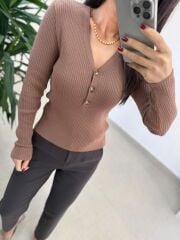 Ml 083 Camel Yumoş Triko Kazak