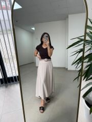 İv 26299 Modal Tensel Parça Dikişli Taş Etek