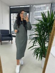 Sg Yeşil Yumoş Triko Elbise