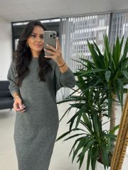 Sg Yeşil Yumoş Triko Elbise