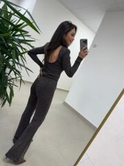 Bb 30585 Kahve Kaşkorse Simli Triko Takım