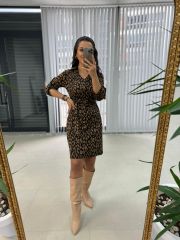 Mc Brown Leo-Strickkleid mit Gürtel