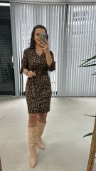 Mc Brown Leo-Strickkleid mit Gürtel