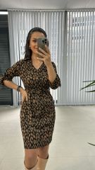 Mc Brown Leo-Strickkleid mit Gürtel