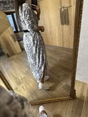 Snake kemerli gömlek elbise