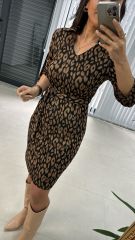 Mc Brown Leo-Strickkleid mit Gürtel