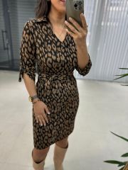 Mc Brown Leo-Strickkleid mit Gürtel