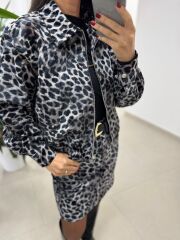 Bb 30465 Leopar Bomber Ceket