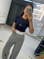 Gk Stripe Striped Gray Trousers