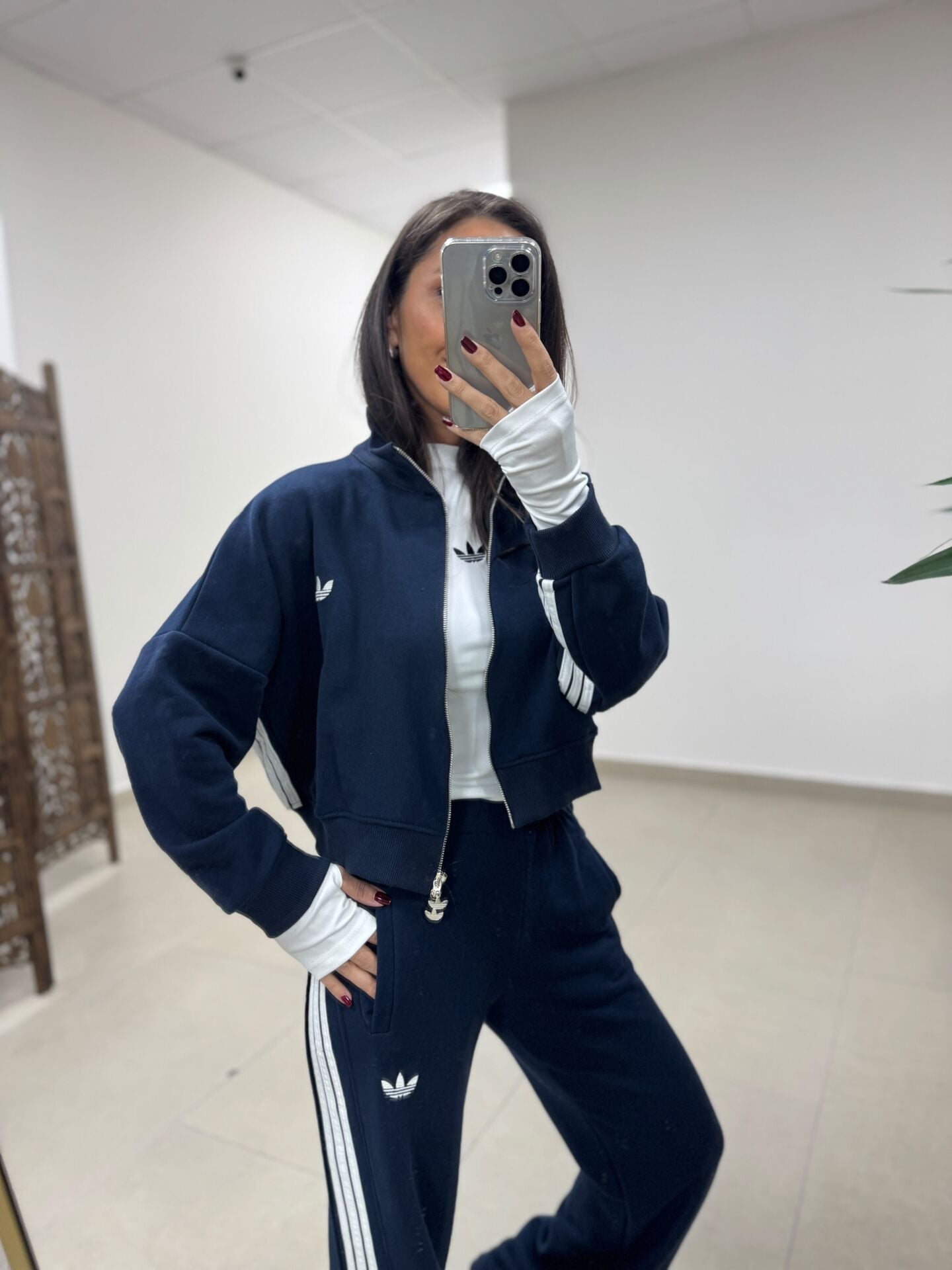 3’lü Şerit Detaylı Lacivert Eşofman Takımı