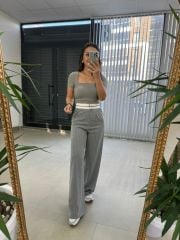 Gk Stripe Striped Gray Trousers