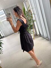 Ms 2099 laci Gipe Detaylı Poplin Elbise