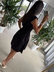 Ms 2099 laci Gipe Detaylı Poplin Elbise