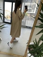 Dr 2458 Midi-Sweatkleid aus Honigschaumstoff