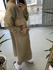 Dr 2458 Honey foam midi sweat dress