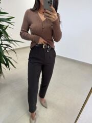 Zr 15129 Cep Detaylı Flotalu Vizon Pantolon