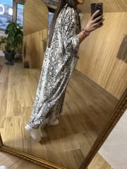 Snake vizon siyah gömlek elbise