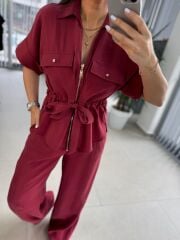 Fw 7222 Fermuarlı Bordo Tensel Takım