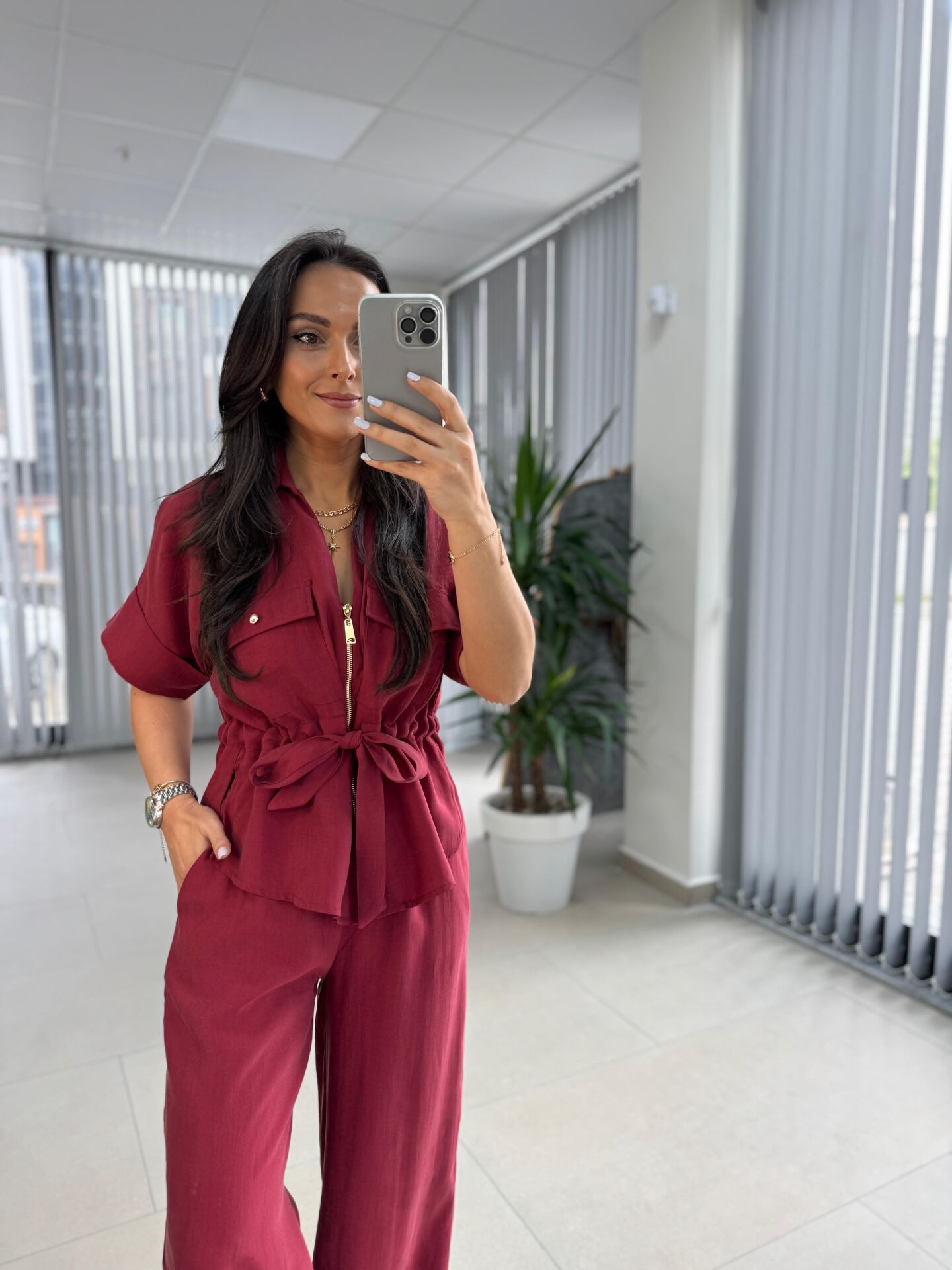 Fw 7222 Fermuarlı Bordo Tensel Takım