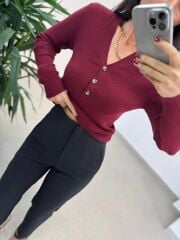 Zr 15129 Cep Detaylı Flotalu Siyah Pantolon