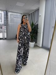 Bb 29945 Halter yaka Nakış Geçişli Takım