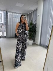 Bb 29945 Halter yaka Nakış Geçişli Takım
