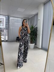 Bb 29945 Halter yaka Nakış Geçişli Takım