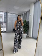 Bb 29945 Halter yaka Nakış Geçişli Takım