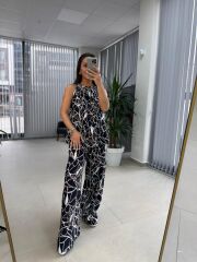 Bb 29945 Halter yaka Nakış Geçişli Takım