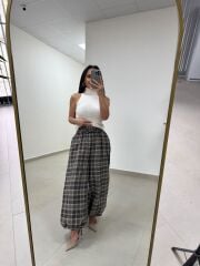 Qs 1059 Ekose Şalvar Pantolon