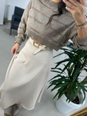 Orj. Marka Vizon Tül Detaylı Triko