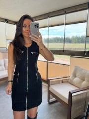 Ky  34431 Gold Fermuar Detaylı Tüvit Elbise