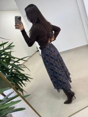 Mc 7091 Kraşlı Baklava Desen Laci Etek