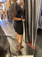 Orj brand dress with organza sleeve detail