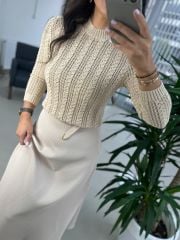 Orj. Marka Krem Ajurlu Triko