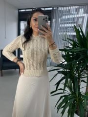 Orj. Marka Krem Ajurlu Triko