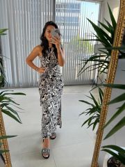 Mc 5893 Knitted Dress with Knot Detail