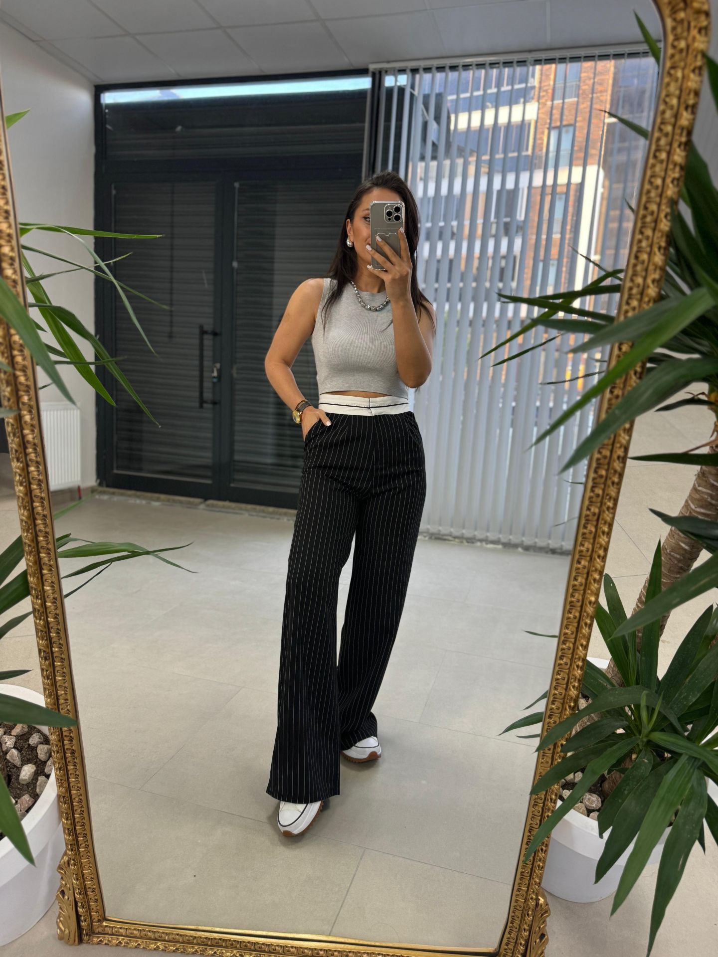 Gk Striped Black Trousers