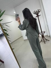 Art 4013 Tensel Kemer Detaylı Mint Yelek Takım