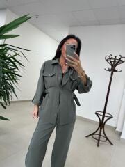 Art 4013 Tensel Kemer Detaylı Mint Yelek Takım