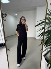 İv 0635 Pamuklu Penye Siyah Takım