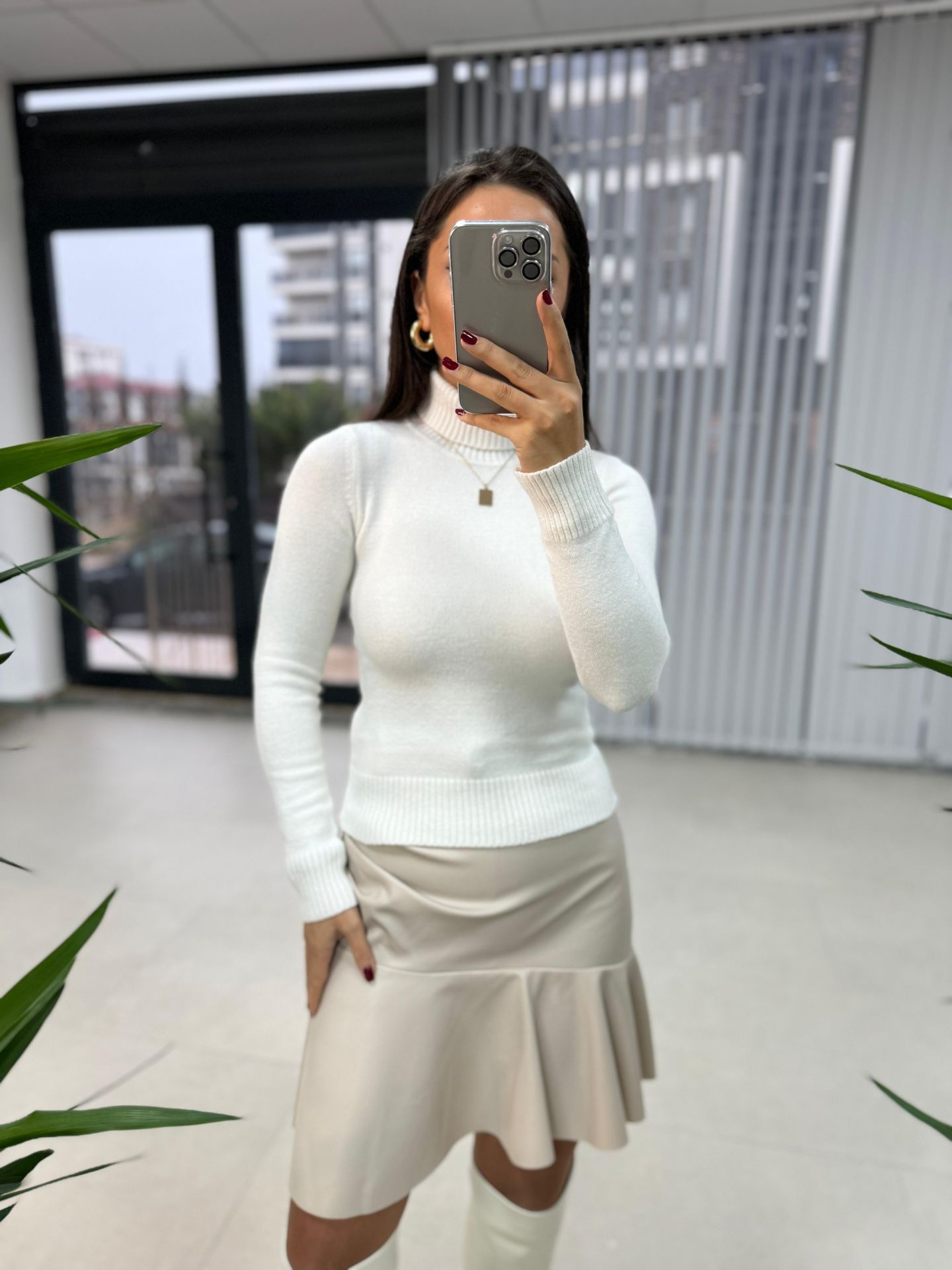 Krem Balıkçı Triko