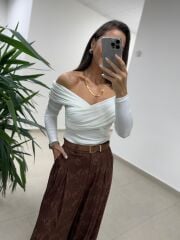 Bb 30463 Snake Desenli Kahve Pantolon