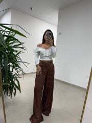 Bb 30463 Snake Desenli Kahve Pantolon