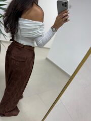 Bb 30463 Snake Desenli Kahve Pantolon