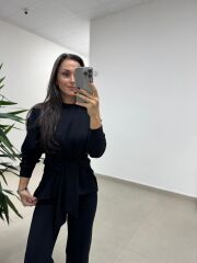 Ml 94851 Bağlama Detaylı Siyah Takım