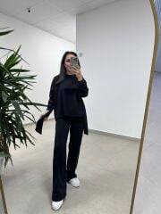 Ml 94851 Bağlama Detaylı Siyah Takım