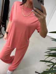 İv 0635 Pamuklu Penye Somon Takım